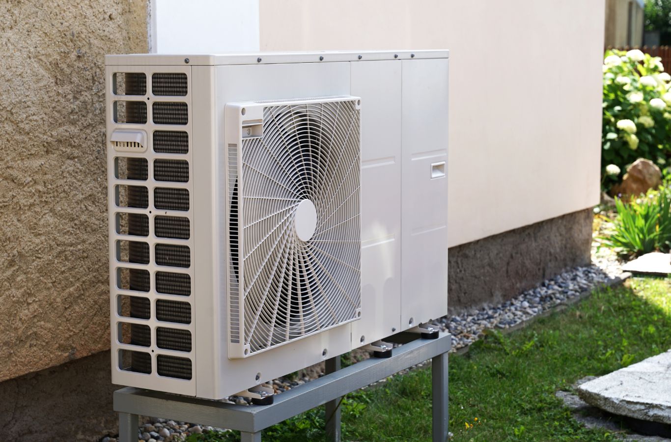Climate Systems team member installing heat pump in Seven Fields, PA, showcasing efficient, expert-led installation tailored to local needs.
