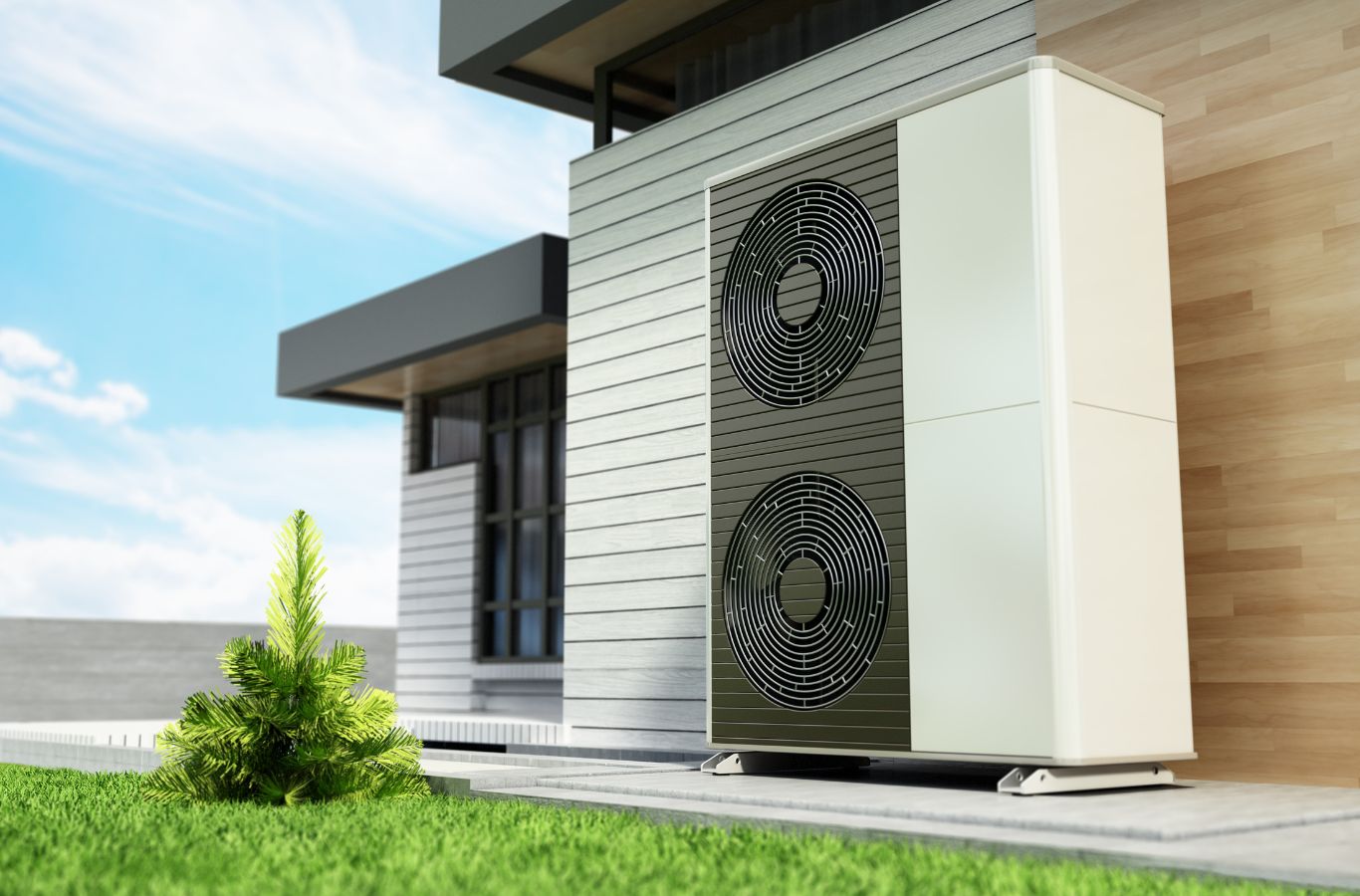 Climate Systems HVAC installer working on heat pump setup in Seven Fields, PA, highlighting competence and trusted local service. Heat Pump Installation near me.