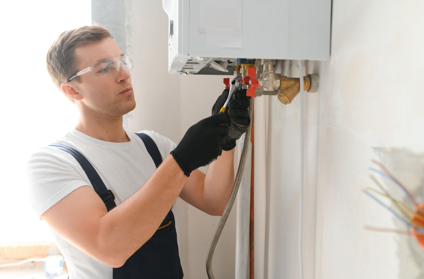 Climate Systems expert repairing a residential boiler in Hampton Township, PA, highlighting efficiency, cost savings, and reliable local service.