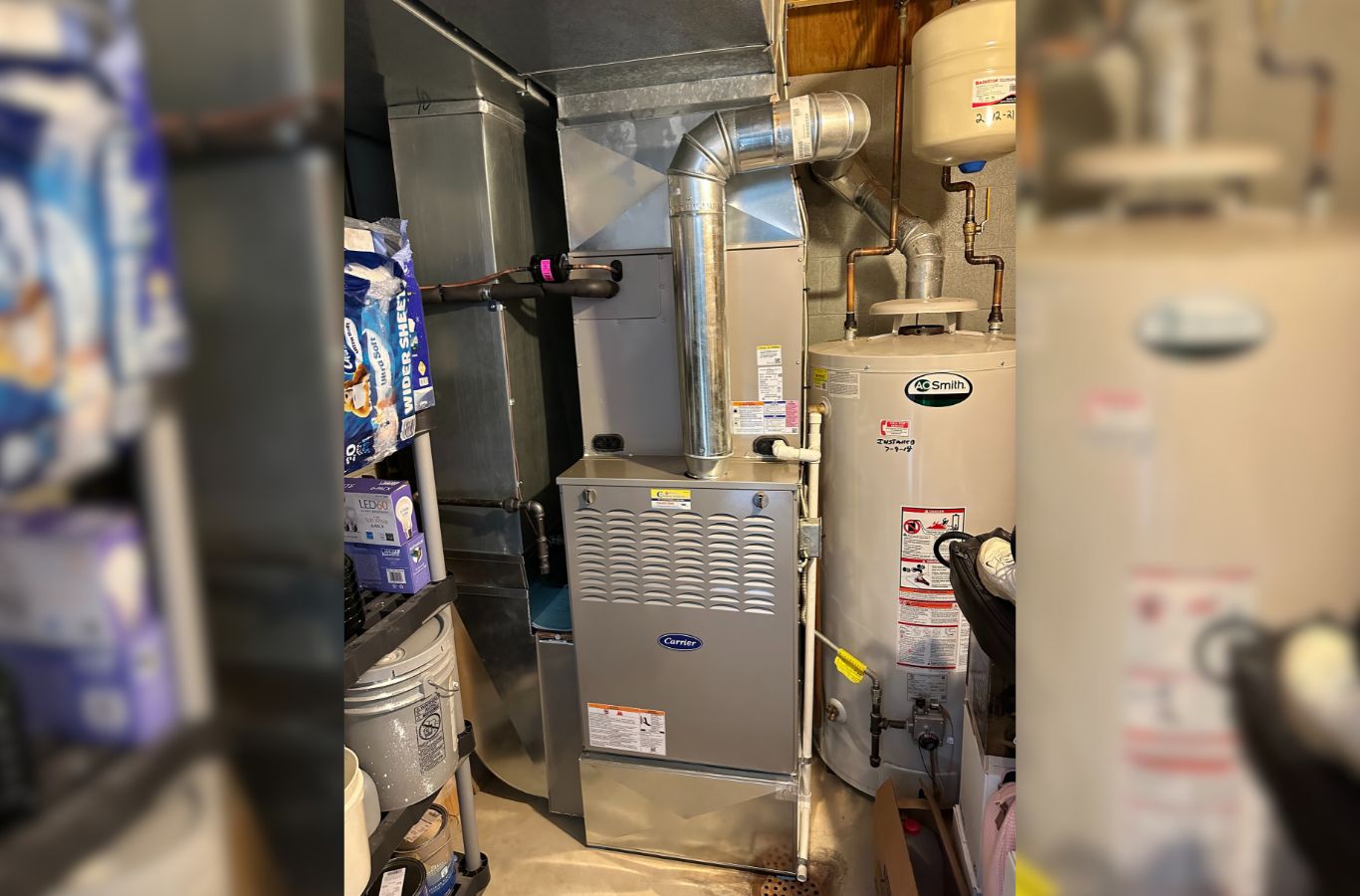 Climate Systems installer setting up high-efficiency furnace system in Hampton Township, PA for reliable winter heating.