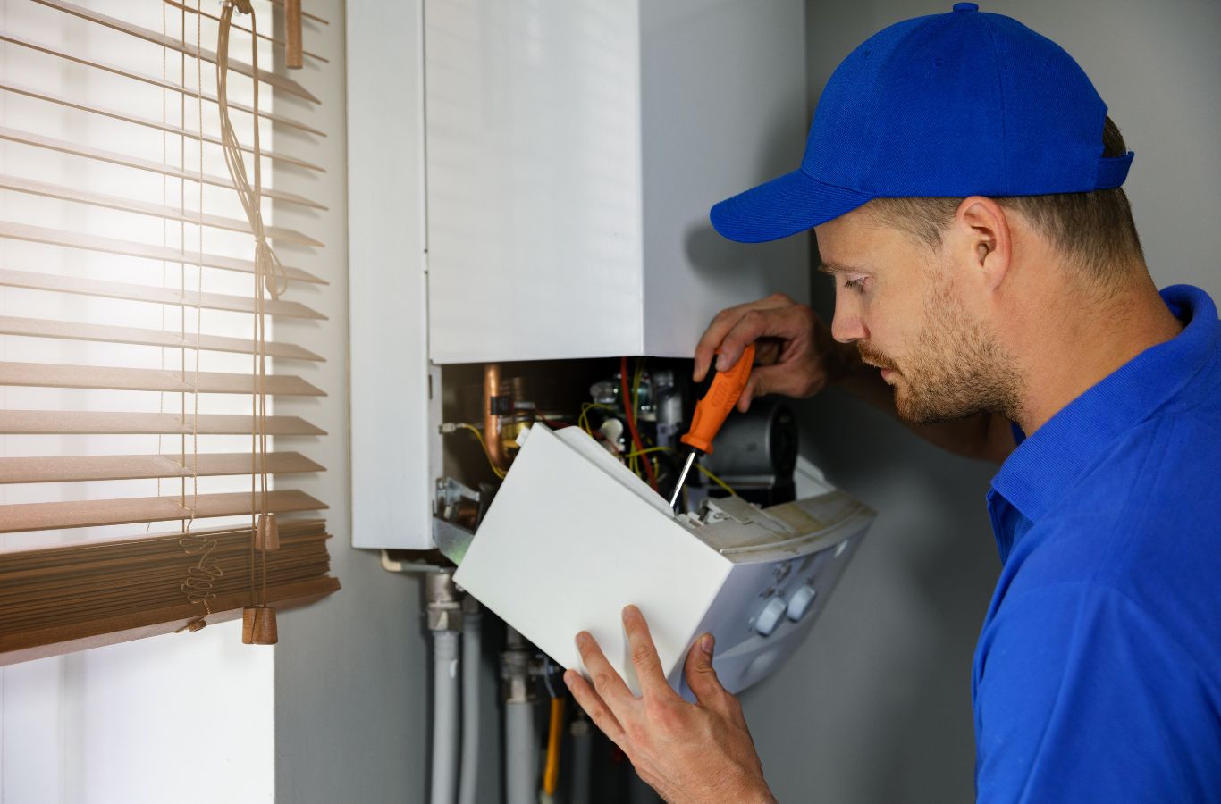 Climate Systems specialist completing boiler installation in Cranberry Township, PA ensuring safe venting and efficient heating. Boiler Installation Near Me.